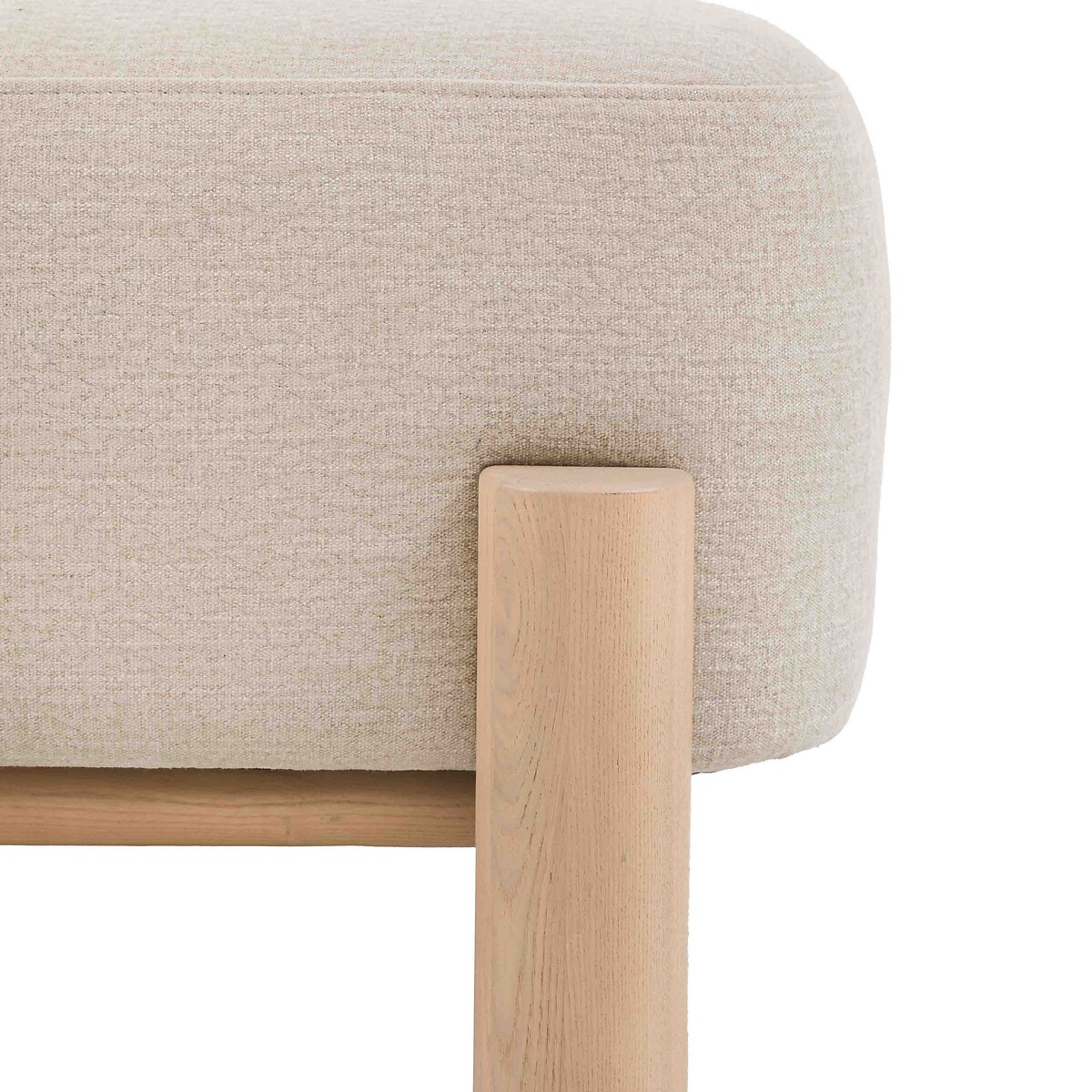 Huxley Velvet Chenille Footstool dusty, ÉDITÉ
