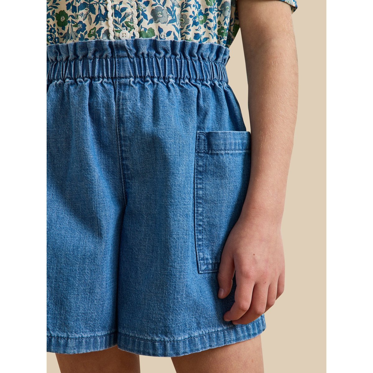 Short en denim light denim stone, CYRILLUS