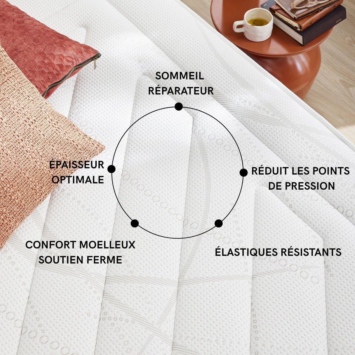 Surmatelas latex ferme Crépuscule blanc, SOMEO