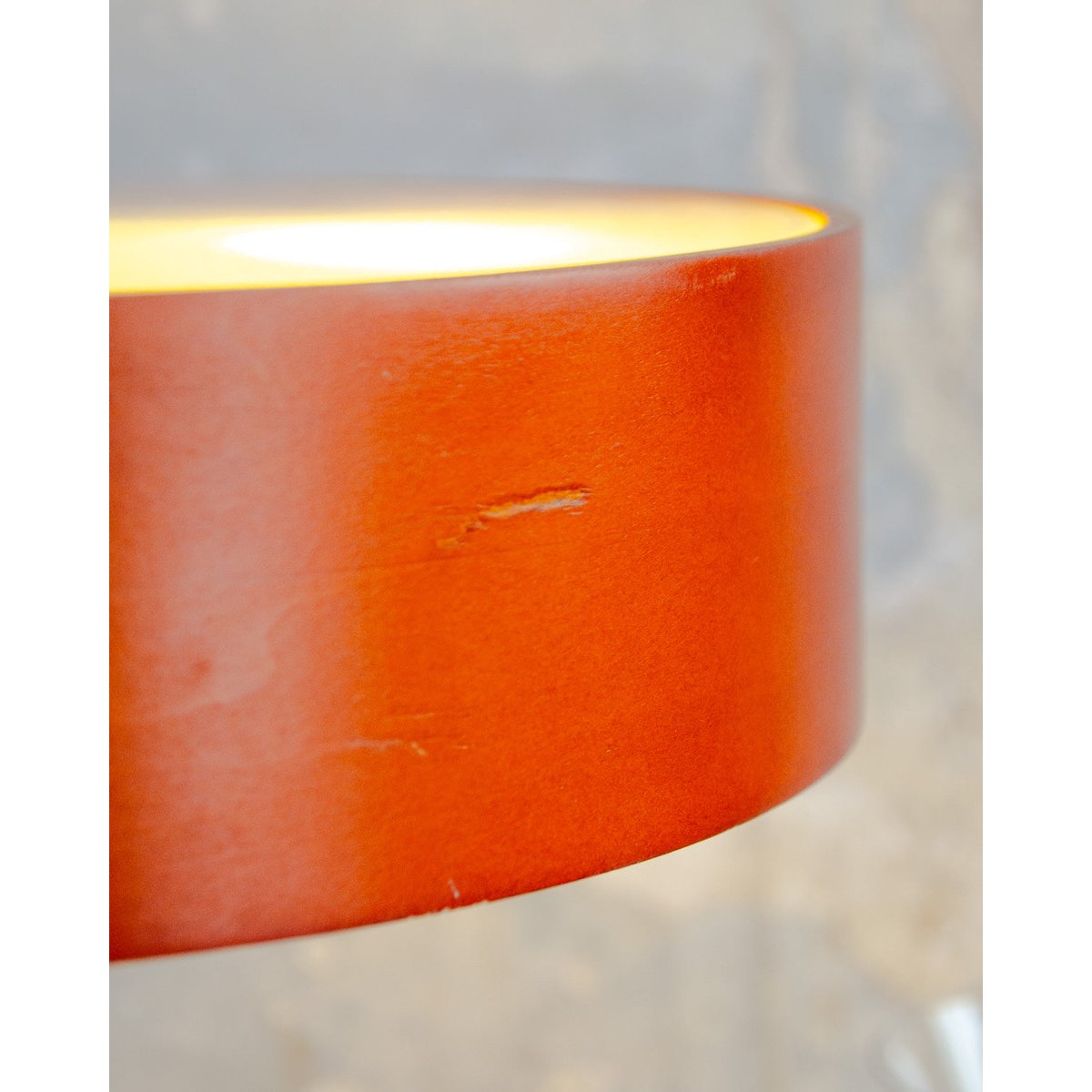 Lampe circulaire en bois Julia N°901 - Bon état bois foncé, DEBONGOUT