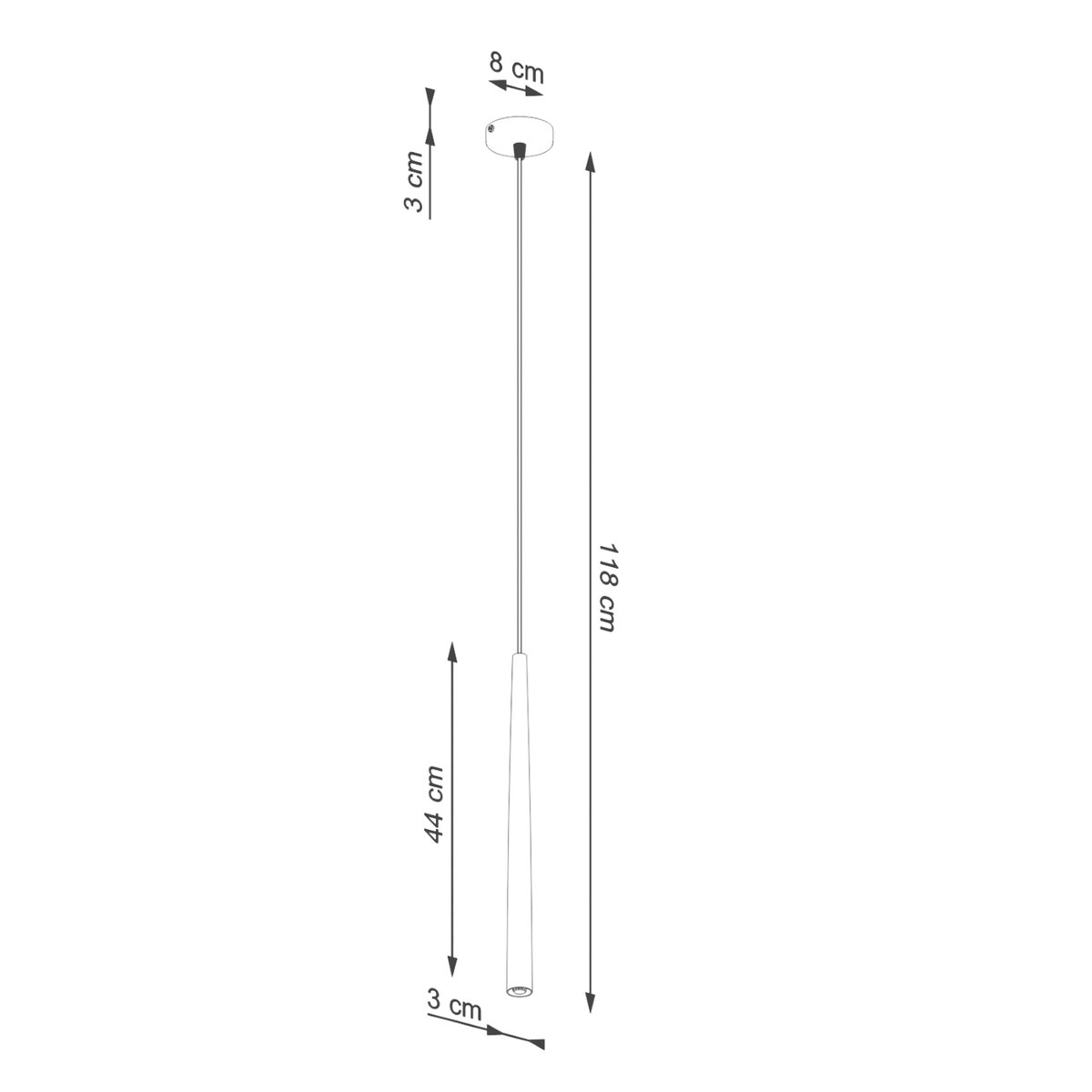 Suspension Acier Noir G9 1 Bliss noir, EDEN