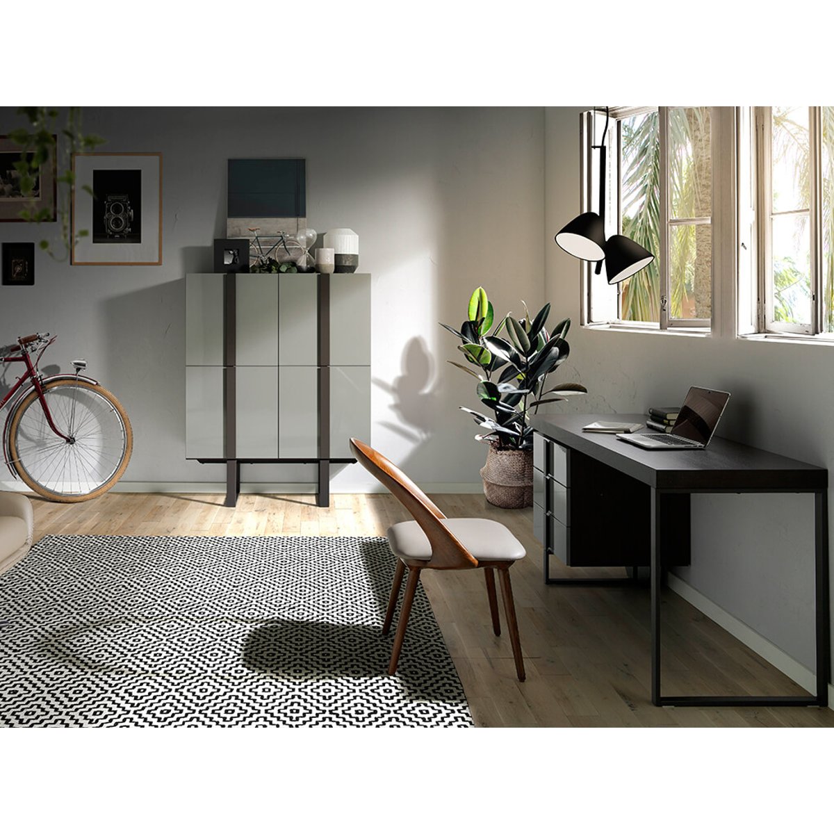 Chaise en similicuir noyer et vison noyer | visón, ANGEL CERDA
