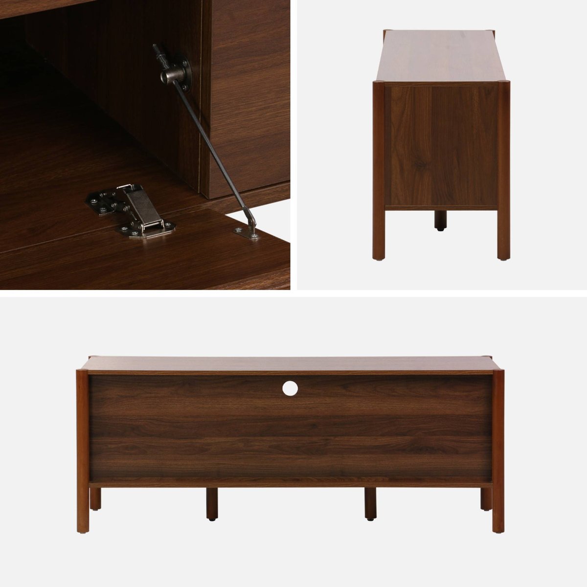 Meuble TV décor bois 2 portes 1 tiroir 140cm HARMONY naturel, SWEEEK