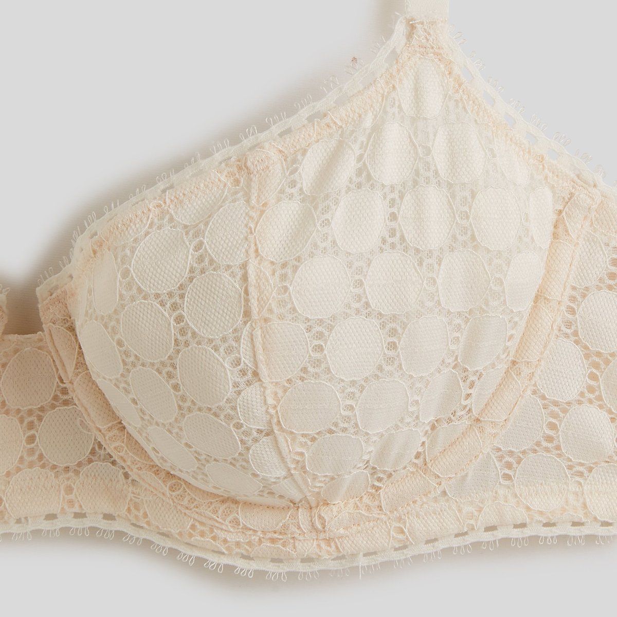 Soutien-gorge Corbeille Balconnet En Dentelle Et Pois soyeux, MONOPRIX