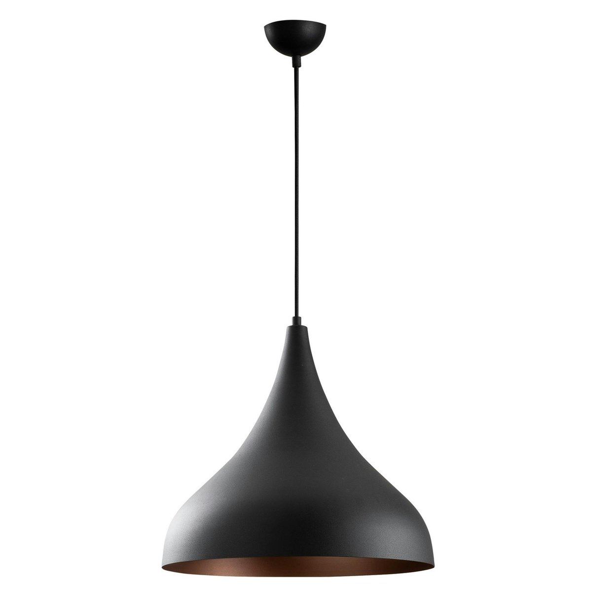 Suspension noire brossée – intérieur brun doré, 41 cm SILE noir, PIER IMPORT