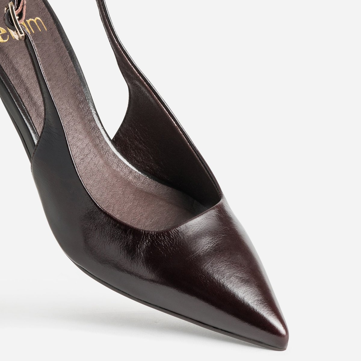 Escarpin en cuir ADELINA chocolat, ERAM