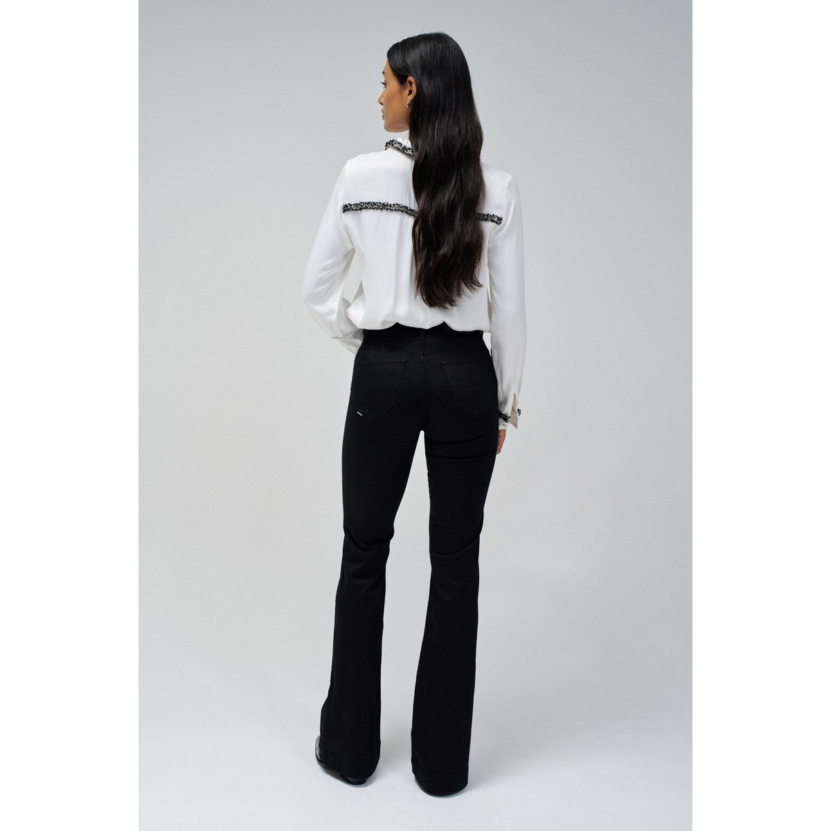 JEANS DESTINY PUSH UP FLARE noir, SALSA JEANS