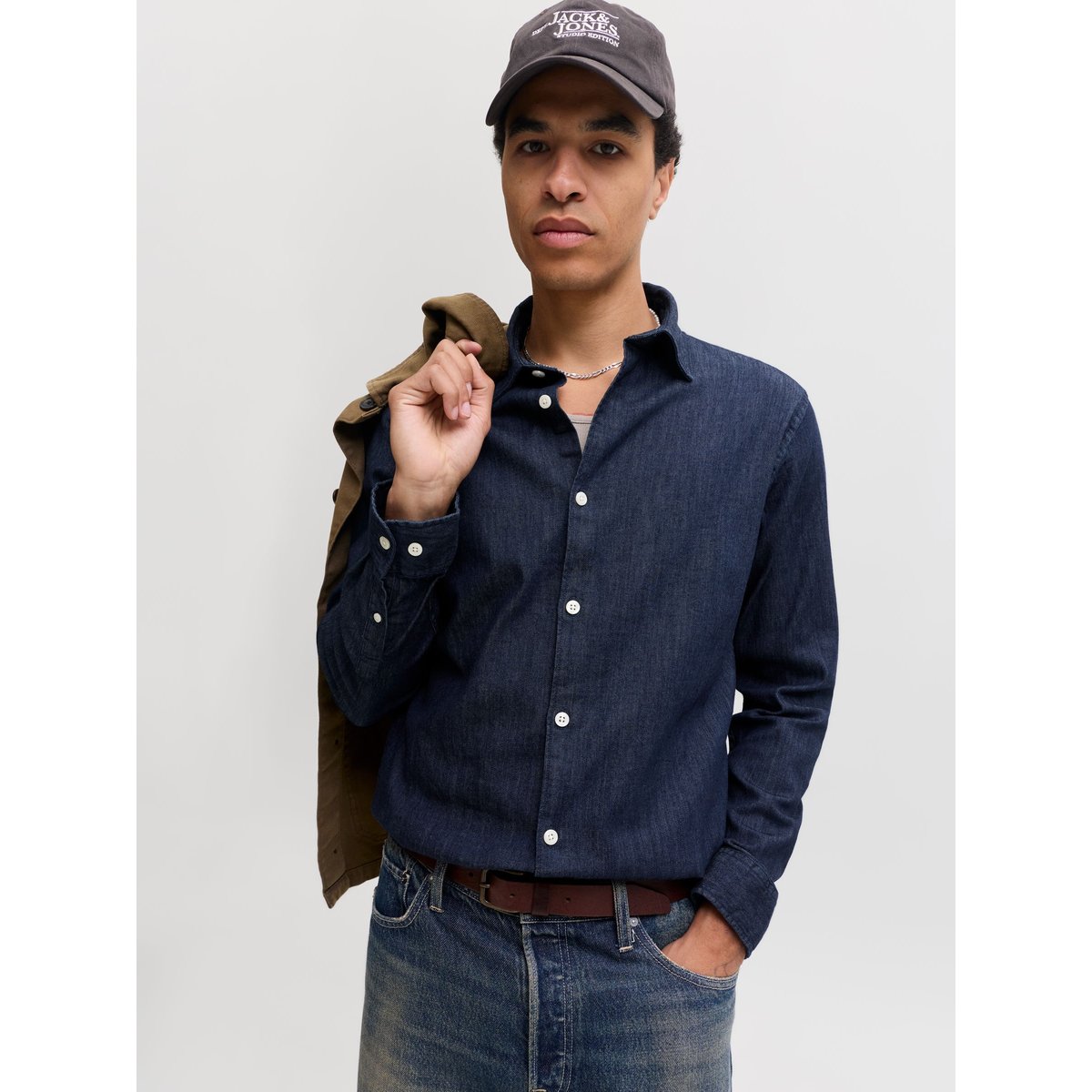 Chemise En Denim medium blue denim, JACK AND JONES PREMIUM