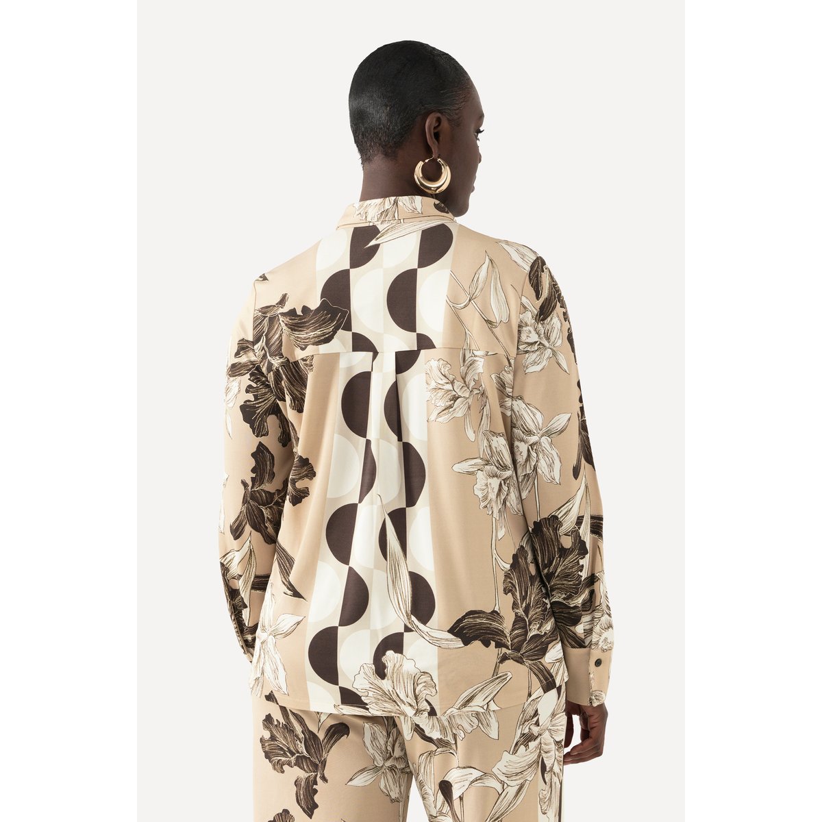 Chemisier en tissu fluide slinky beige, ULLA POPKEN