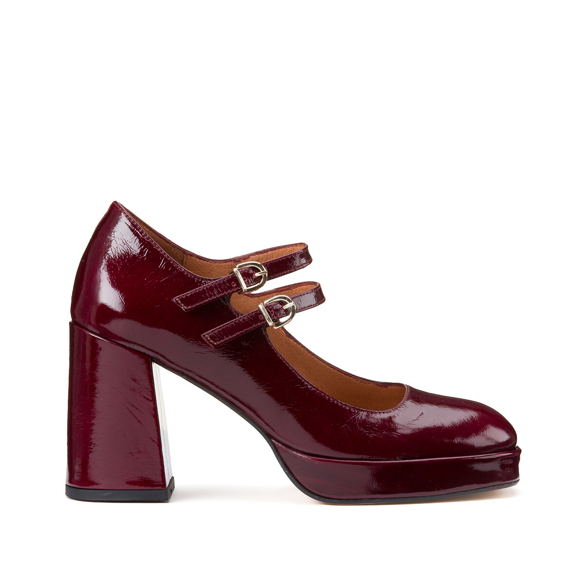 Chaussures babies à talons Verite vernis bordeaux, JONAK