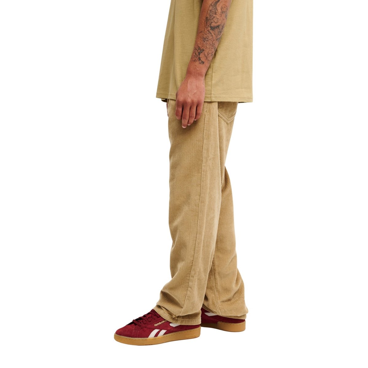 Pantalon droit en velours côtelé beige kelp, QUIKSILVER