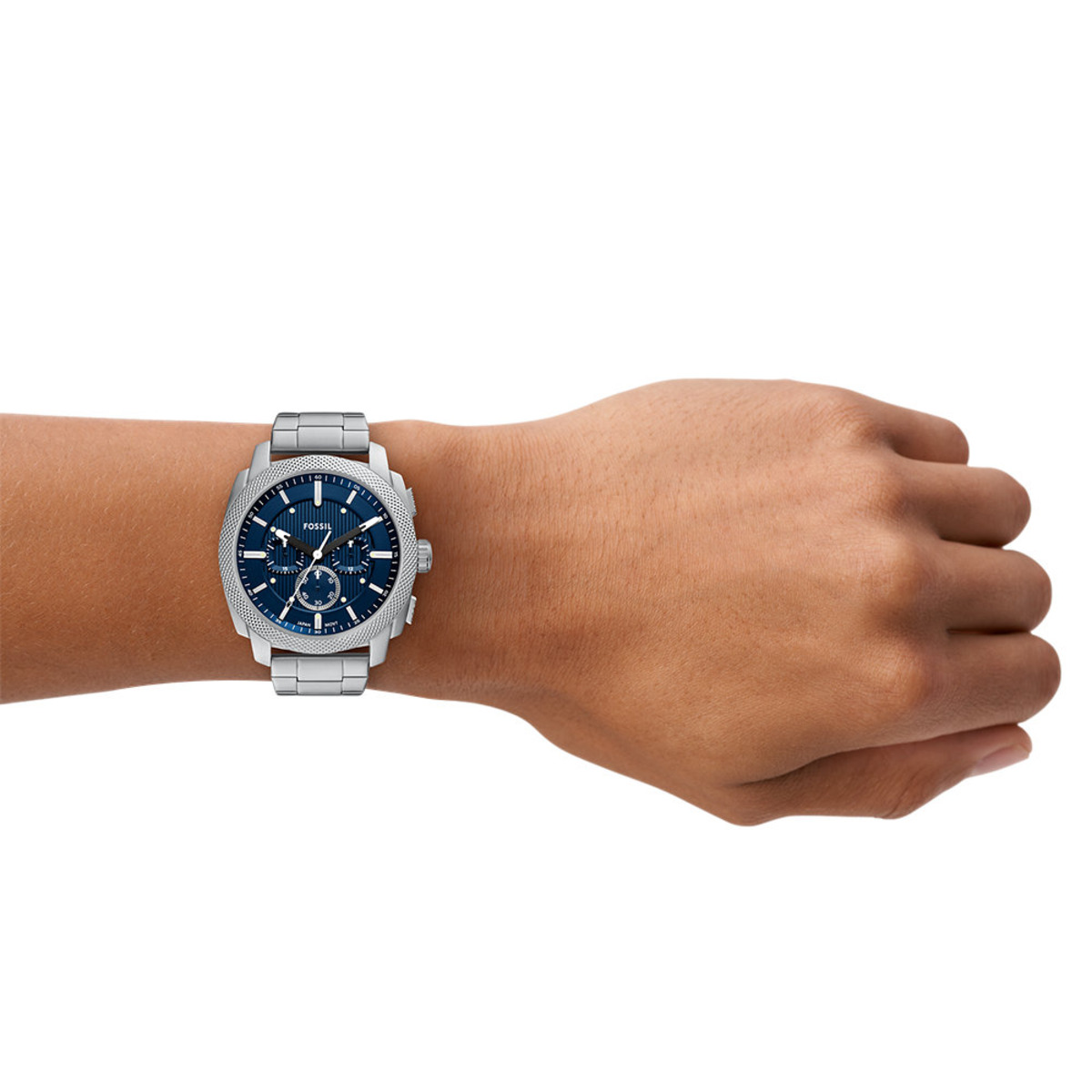 Montre Analogique MACHINE argenté bleu argenté, FOSSIL