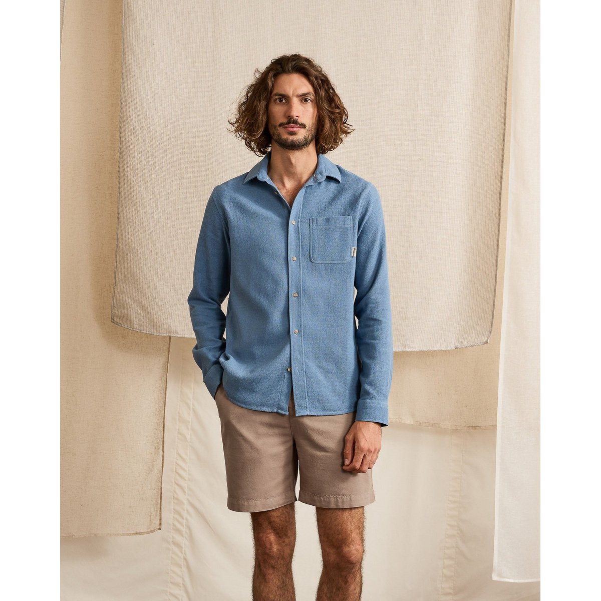 Short CHEVRE beige, FAGUO