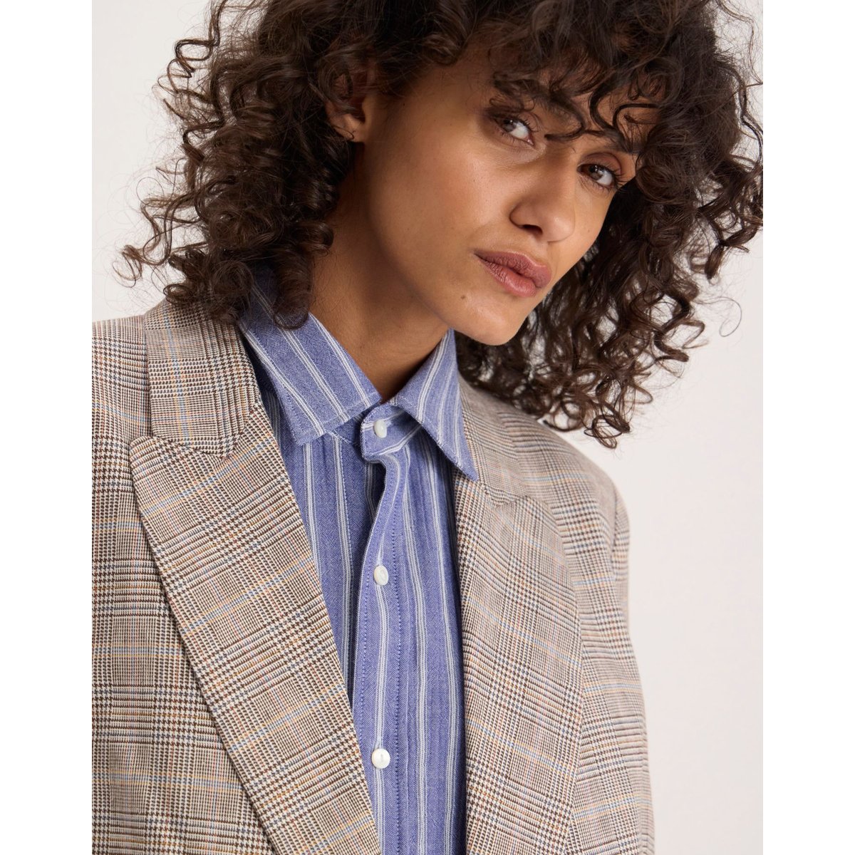 Veste June en coton marron, INES DE LA FRESSANGE PARIS