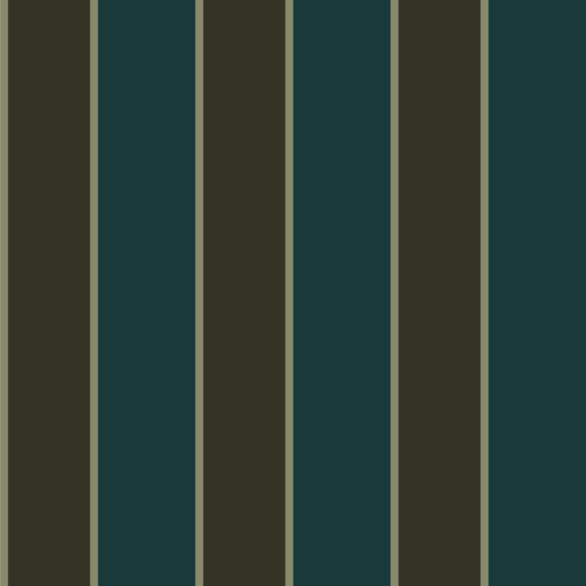 Papier peint rayures vert olive intissé, HEXOA