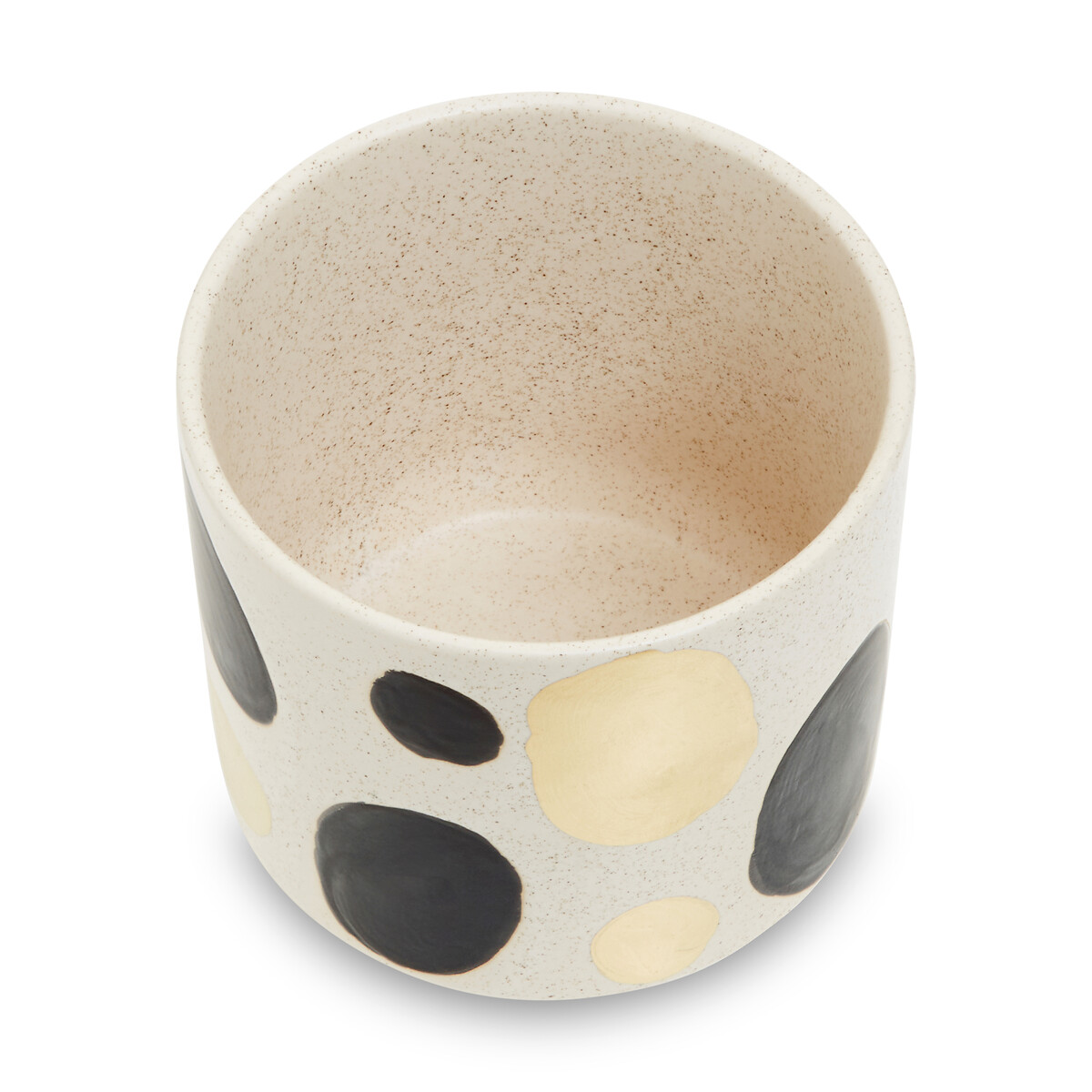 14cm Spotted Ceramic Planter - White & Gold white, ÉDITÉ