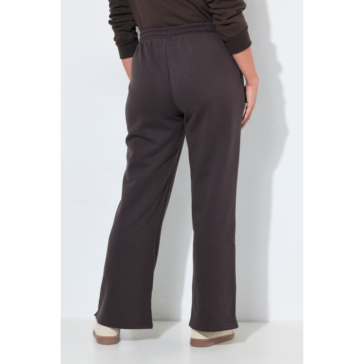 Pantalon de jogging large à taille élastique acajou, ULLA POPKEN