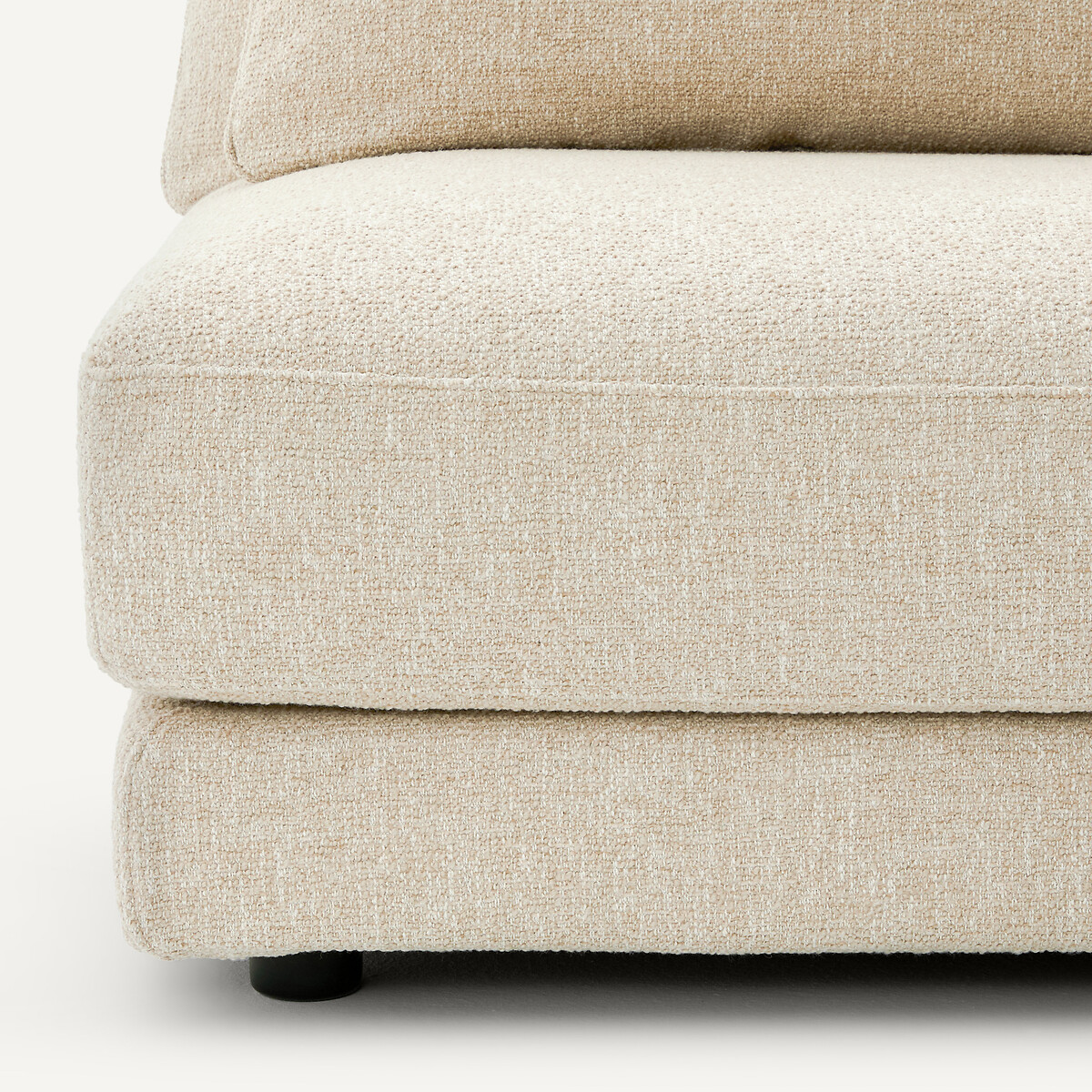 Rechtes Halbsofa, modular, aus bouclé, TIBERIO kreide, AM.PM