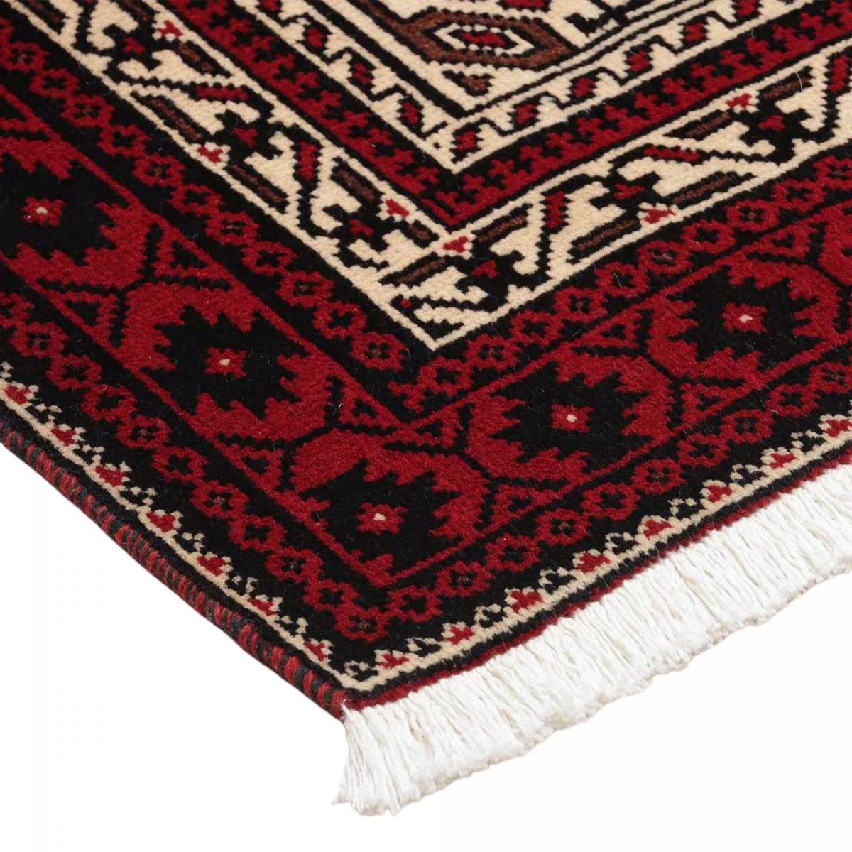 Tapis d'orient, motif oriental authentique, noué à la main, BALUTSCH 5 rouge, beige, marron, UN AMOUR DE TAPIS