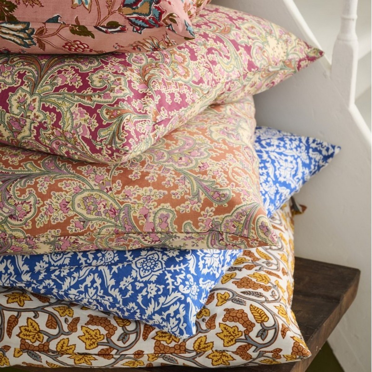 Housse coussin coton  Anastacia bleu, IB LAURSEN