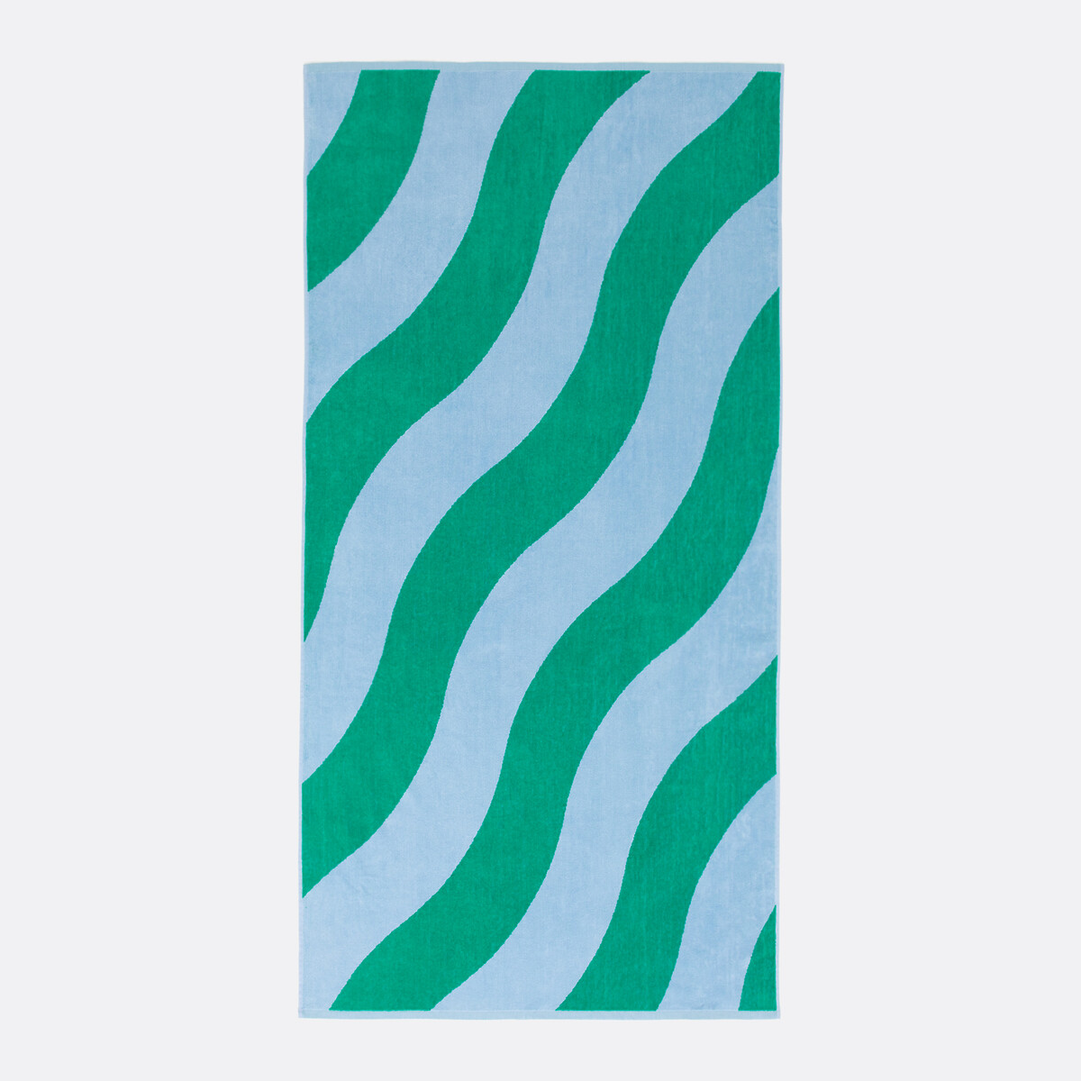 Telo da mare spugna velluto, Scénario Vague verde/blu, LA REDOUTE INTERIEURS