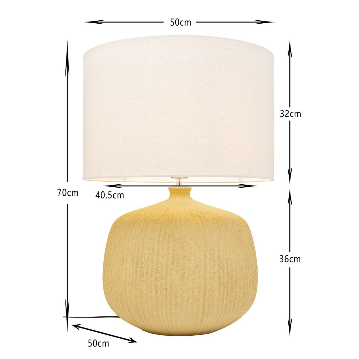 Lampe Luma jaune 70cm jaune, KARE DESIGN