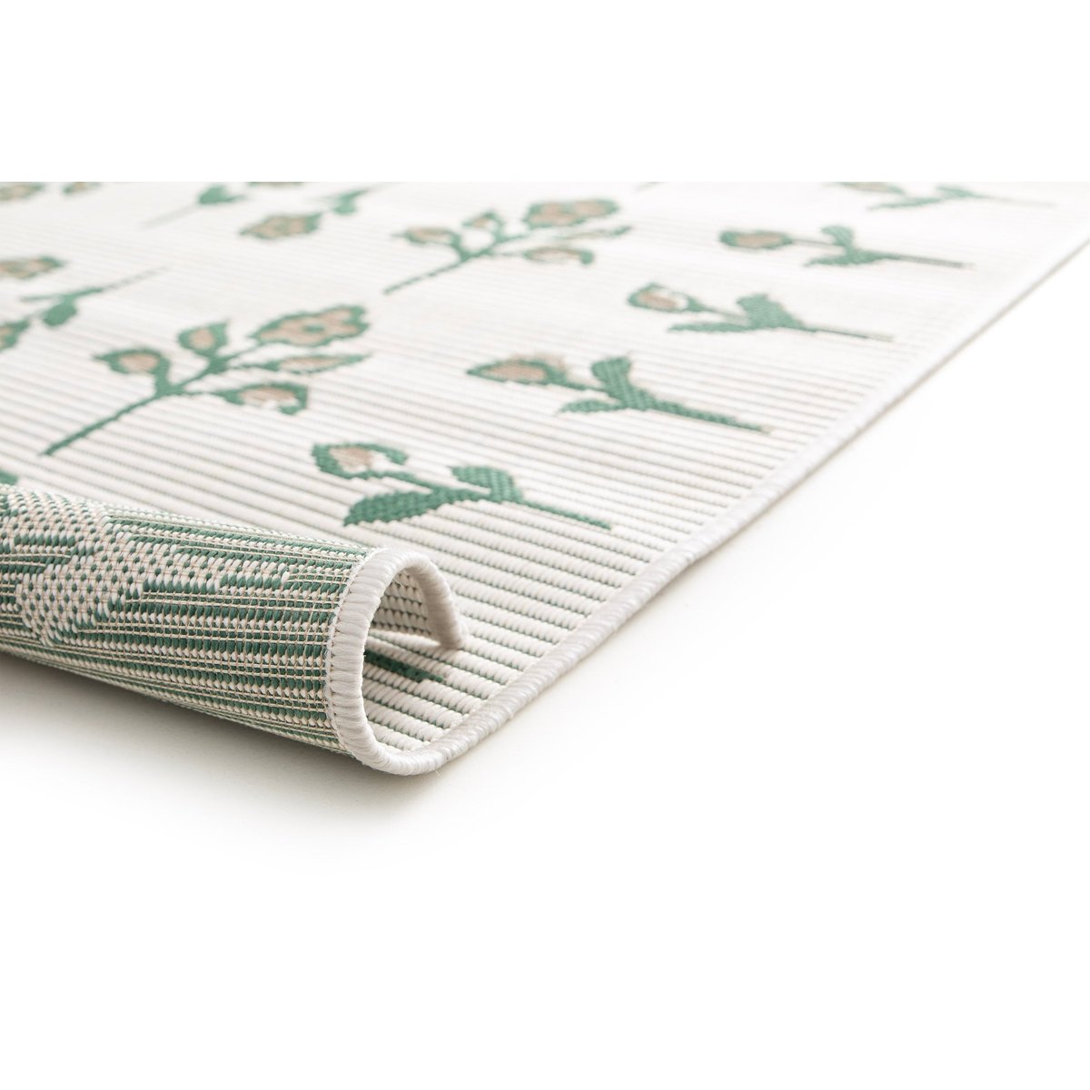 Tapis intérieur extérieur design floral PRAIRIE vert naturel, AFK LIVING