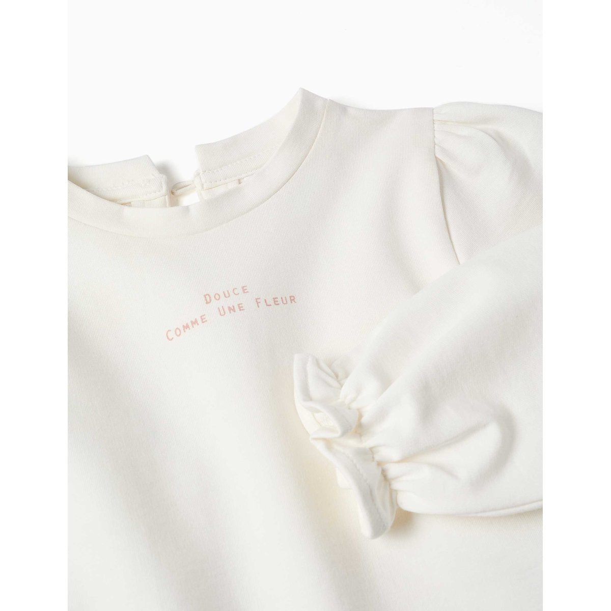 Sweat et jupe-short à carreaux Vichy en coton blanc, ZIPPY