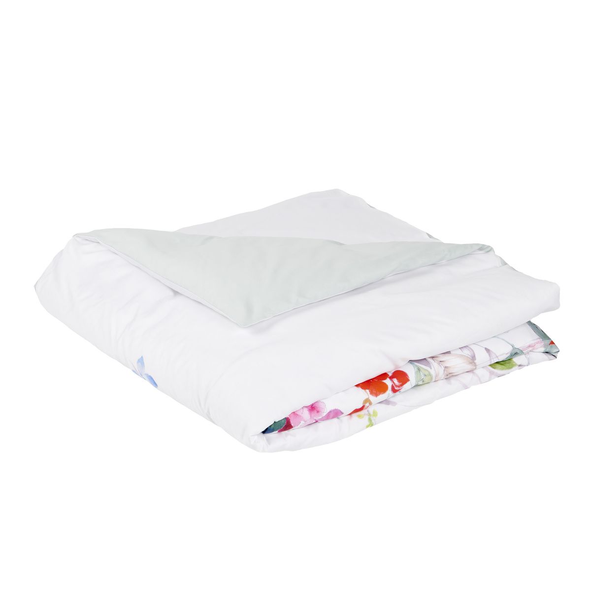 Housse De Couette Satin De Coton - CARMEN fleurs, TRADITION DES VOSGES