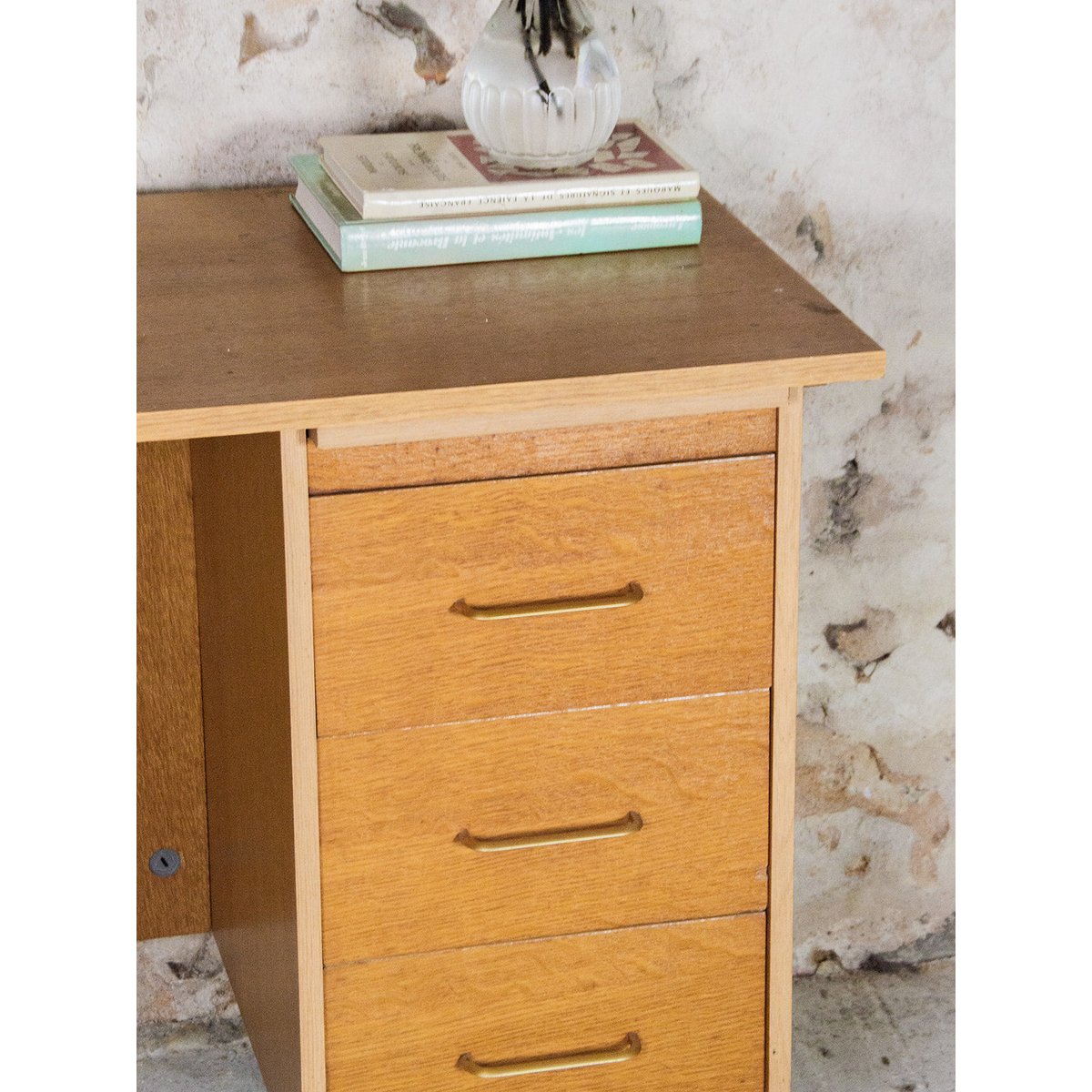 Bureau en bois Yvan N°66 - Bon état bois, DEBONGOUT