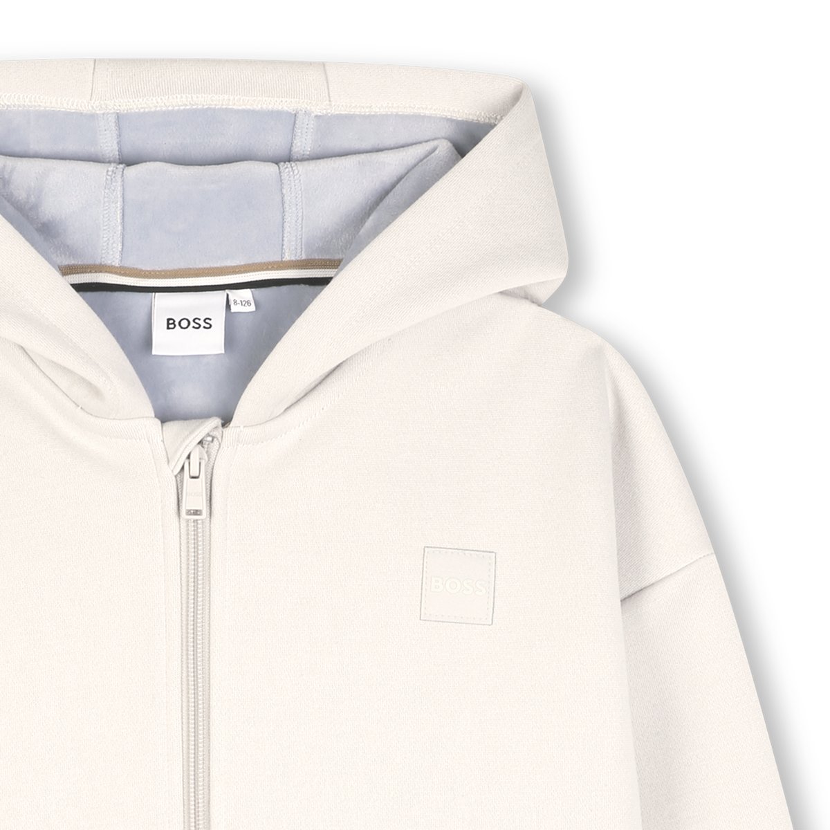 Cardigan à capuche ecru puce, BOSS KIDSWEAR