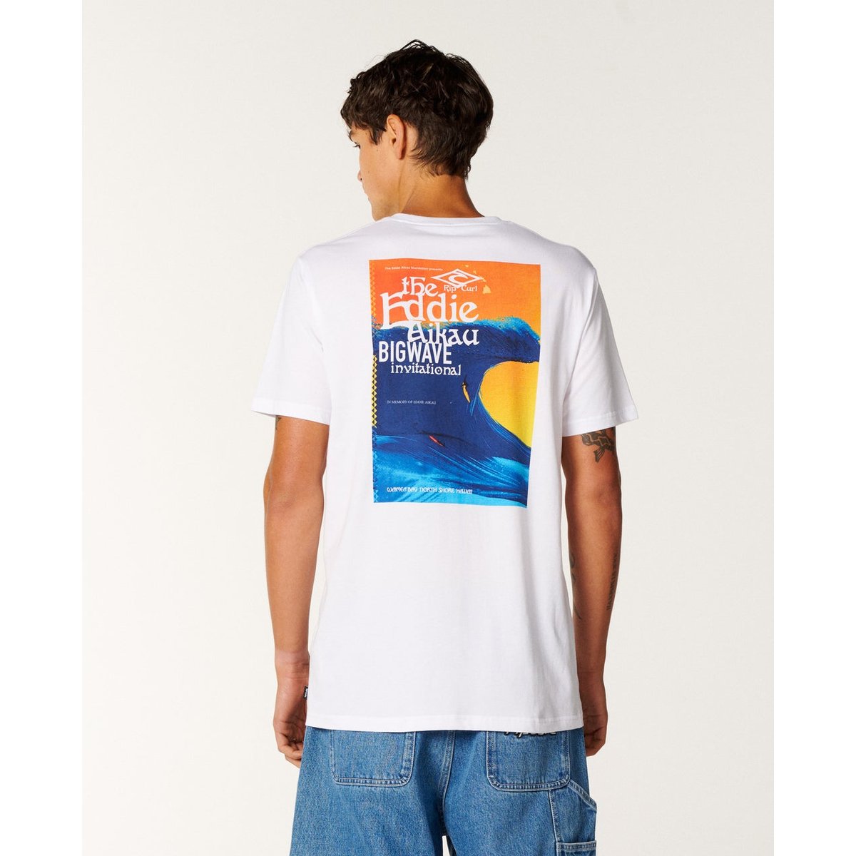 T-shirt EDDIE WOULD GO Poster blanc, RIP CURL
