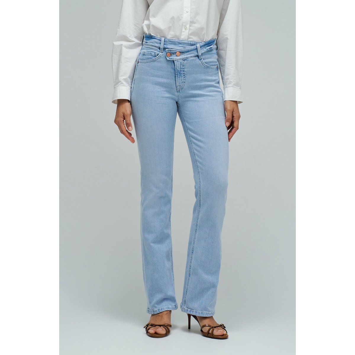 JEAN FAITH PUSH IN BOOTCUT bleu turquoise, SALSA JEANS