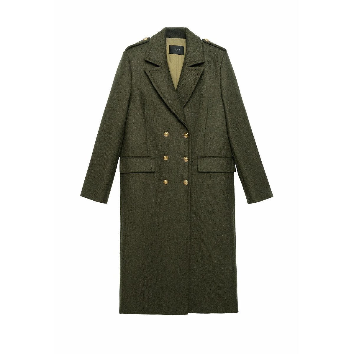 Long Military Coat dark khaki, IKKS