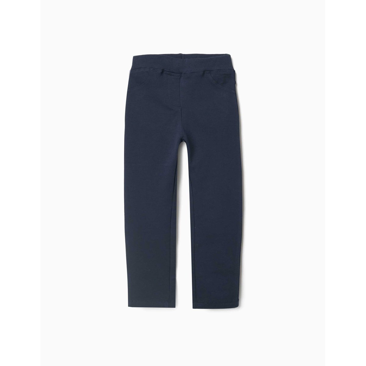 Jeggings à coupe skinny en coton peigné bleu foncé, ZIPPY
