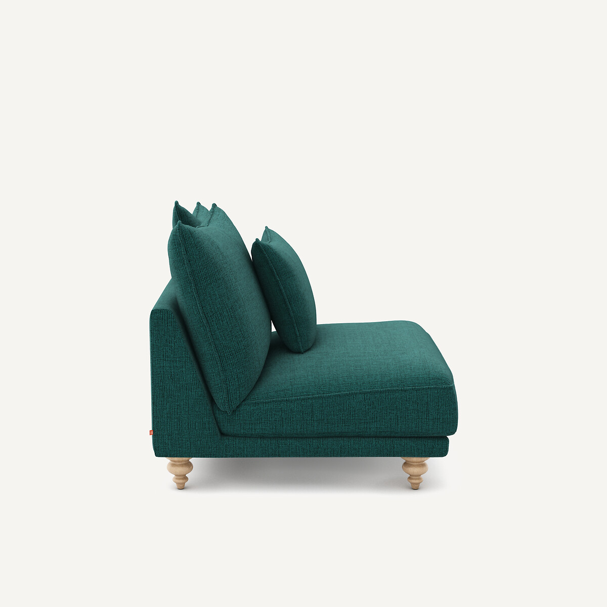 Chauffeuse, en toile jaspée, LAZARE vert de minuit, AM.PM