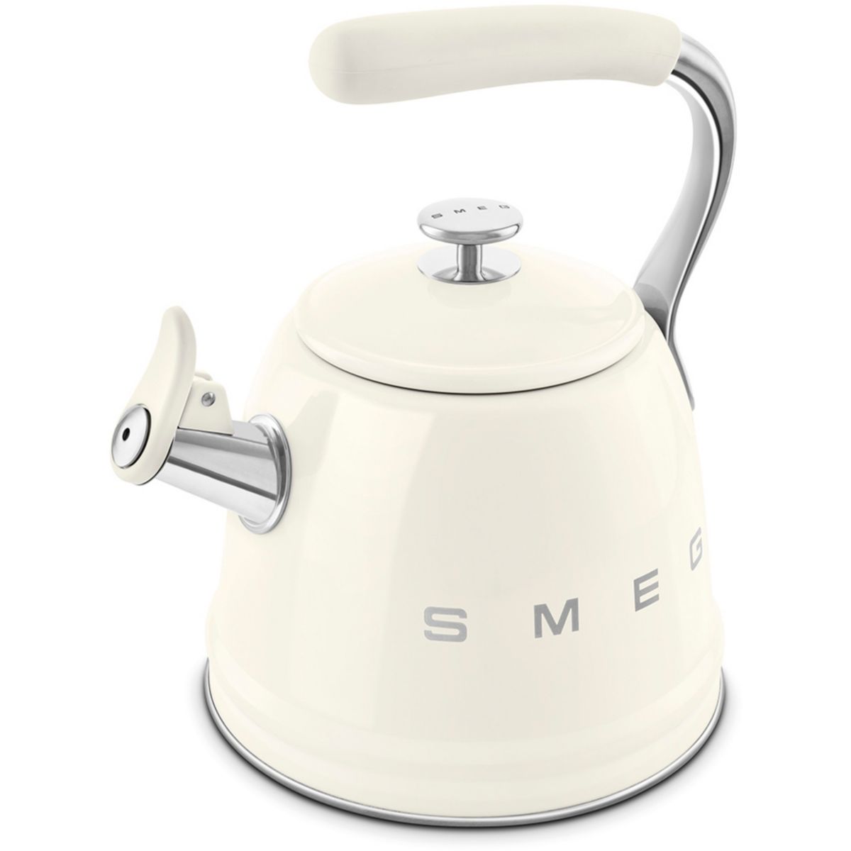 Bouilloire Sifflante 2.3L crème couleur unique, SMEG