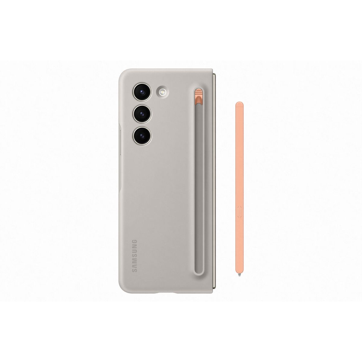 Coque Z Fold 5 S pen intégré Crème couleur unique, SAMSUNG