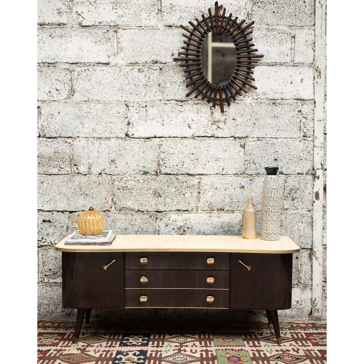 Enfilade vintage Margaret N°493 - Bon état bois foncé, DEBONGOUT