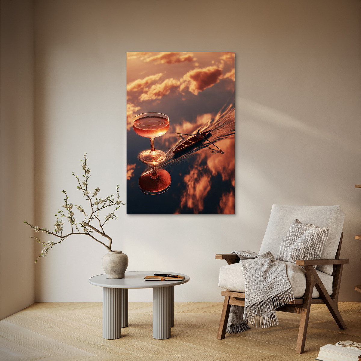 Tableau Sur Toile Nuages Poétiques ILLUSION tableaux sur toile-rose, CEANOTHE
