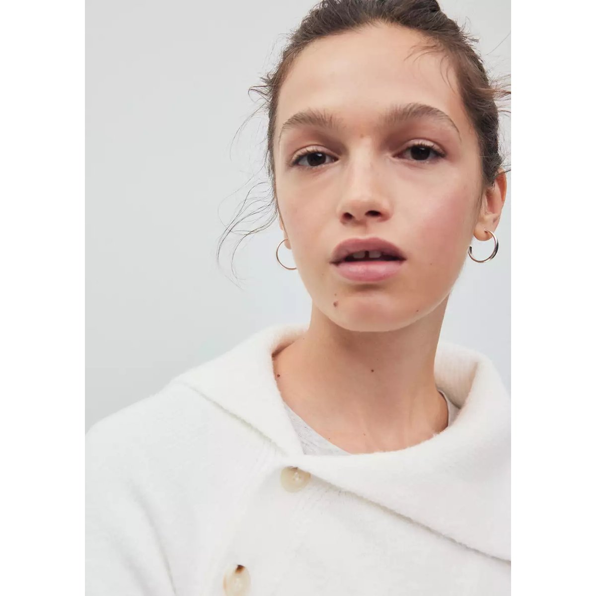 Pull-over à col roulé beige, MANGO TEEN