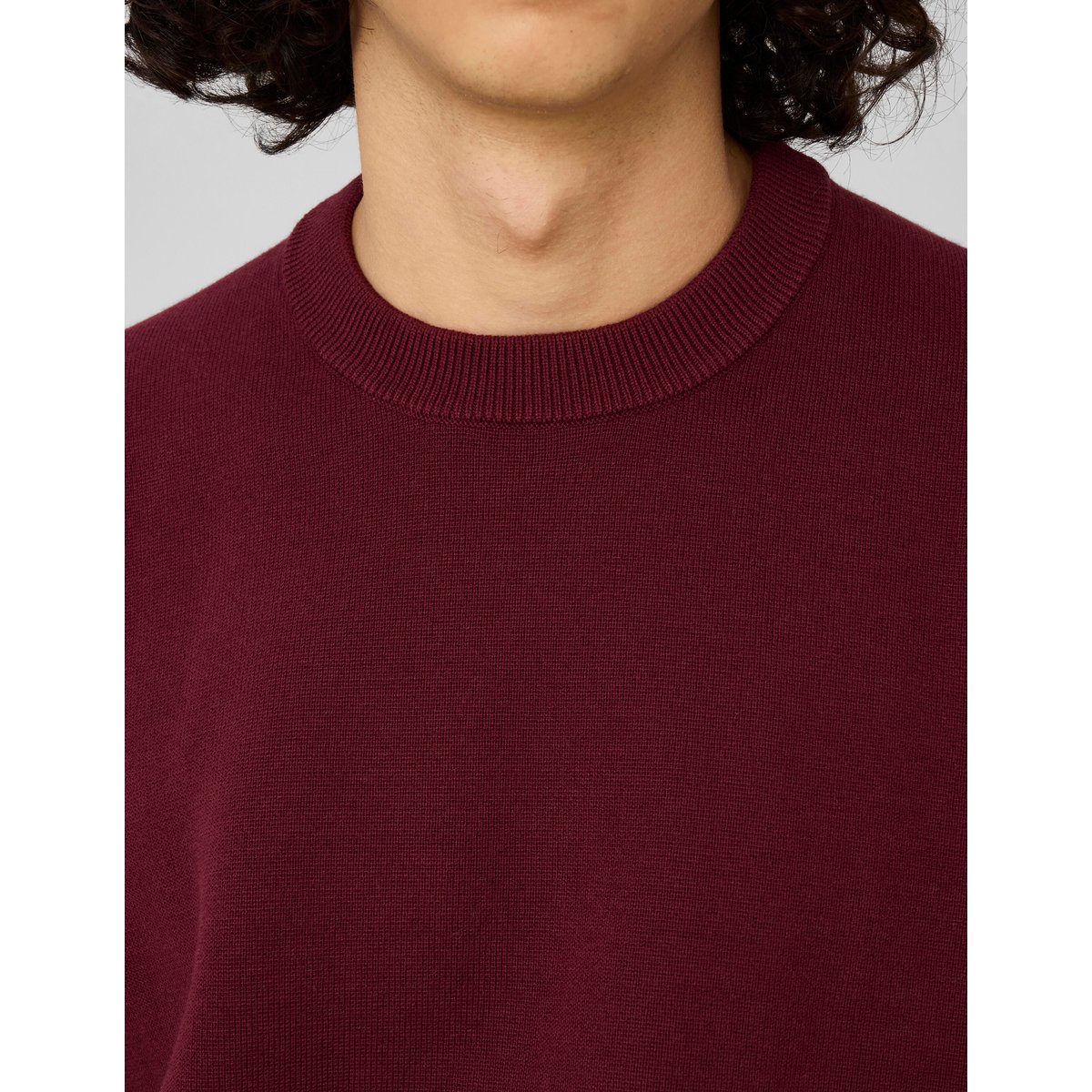 Pull col rond bordeaux, BZB