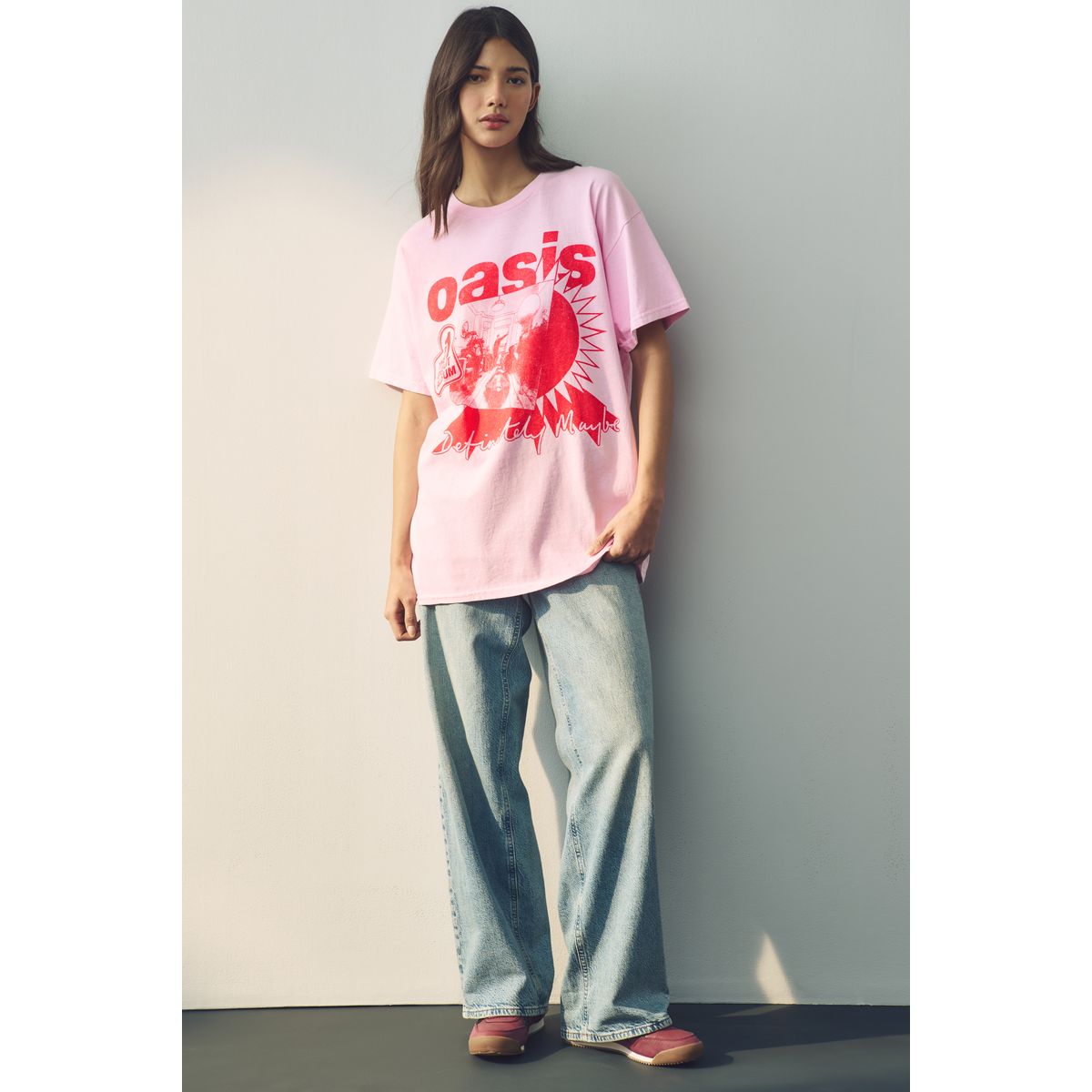 T-shirt décontracté oasis sous licence rose/rouge, NEXT