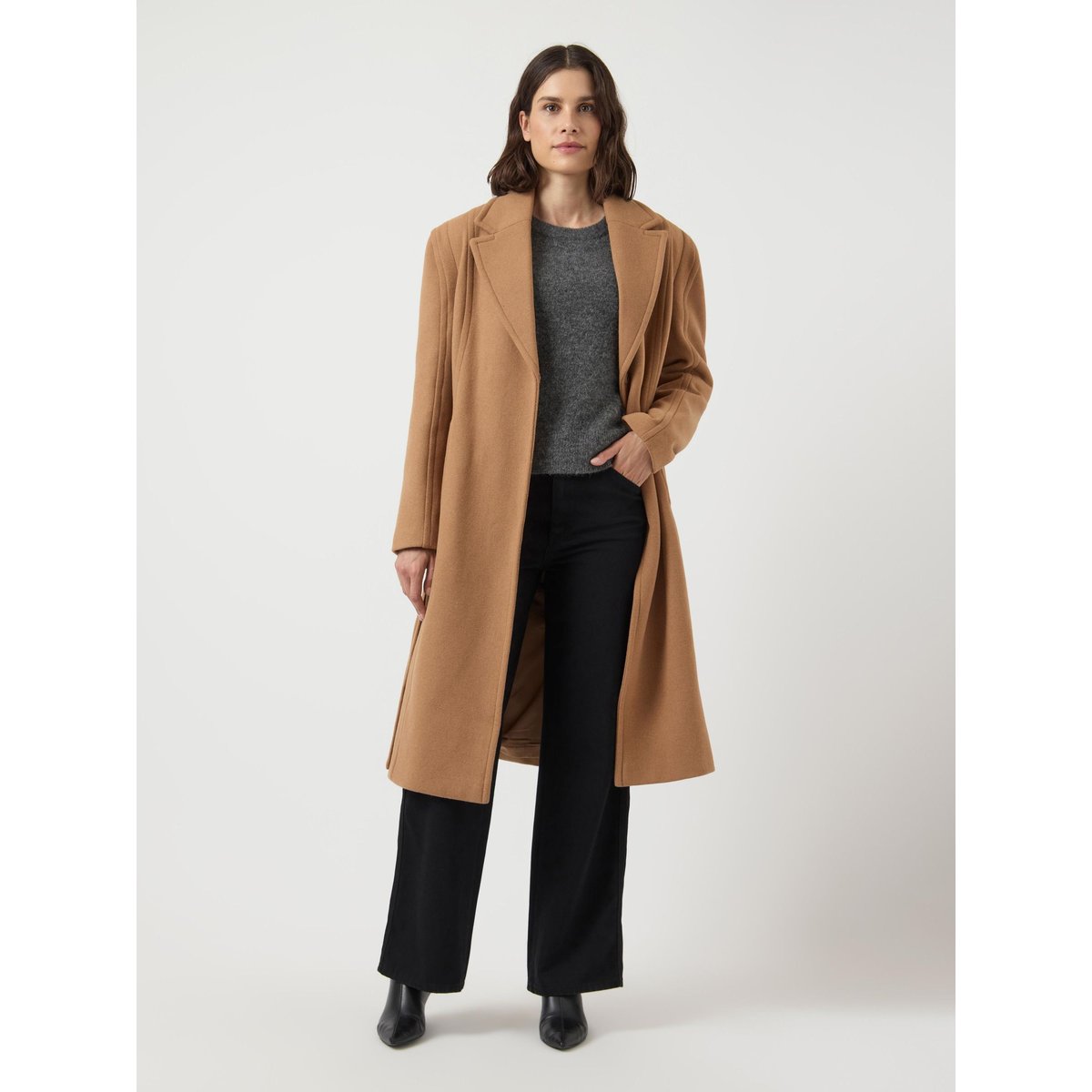 Manteau tobacco brown, YAS