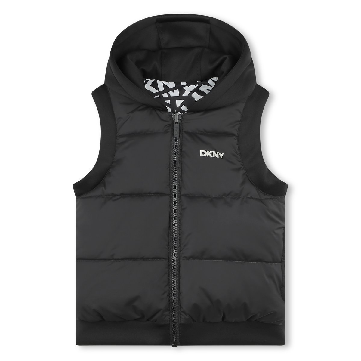 Doudoune sans manche à capuche blanc, DKNY