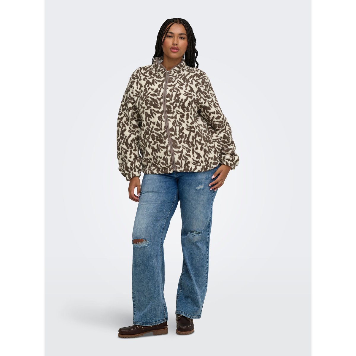 Sweat-Shirt En Polaire marron - bracken, ONLY CARMAKOMA