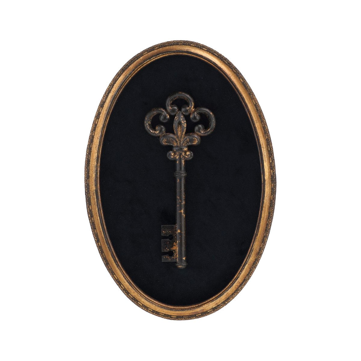 Déco murale clé velours 21.4x31.2cm noir, EMDE