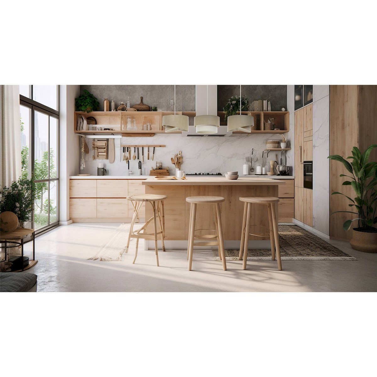 Suspension rectangulaire en jute et lin, BOHO beige naturel jute et lin, BPS KONCEPT