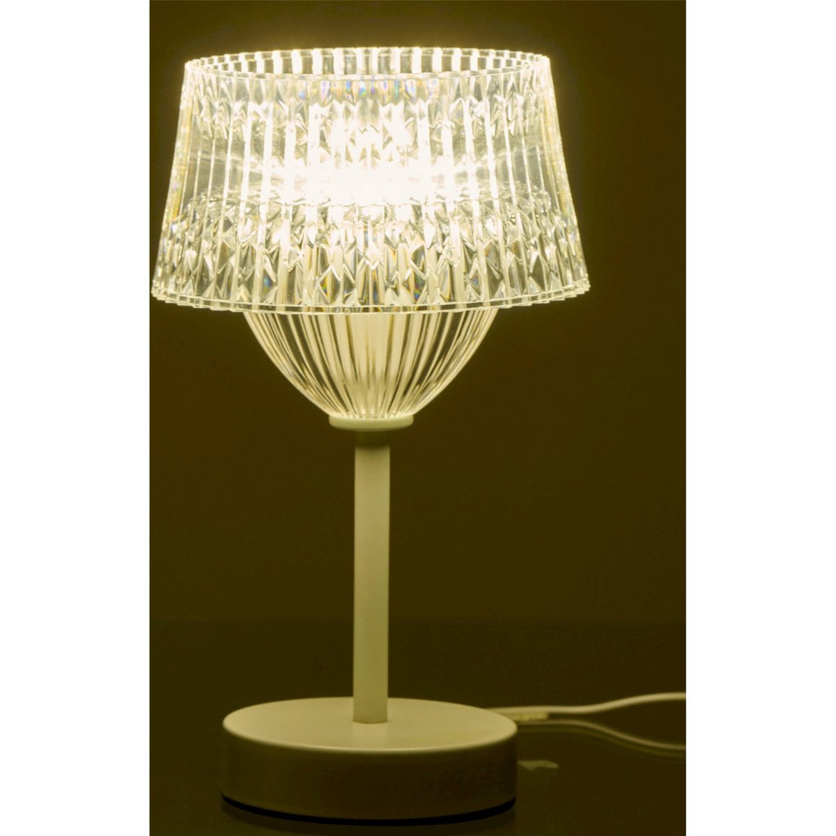 Lampe de table tactile LED en métal blanc, RECOLLECTION