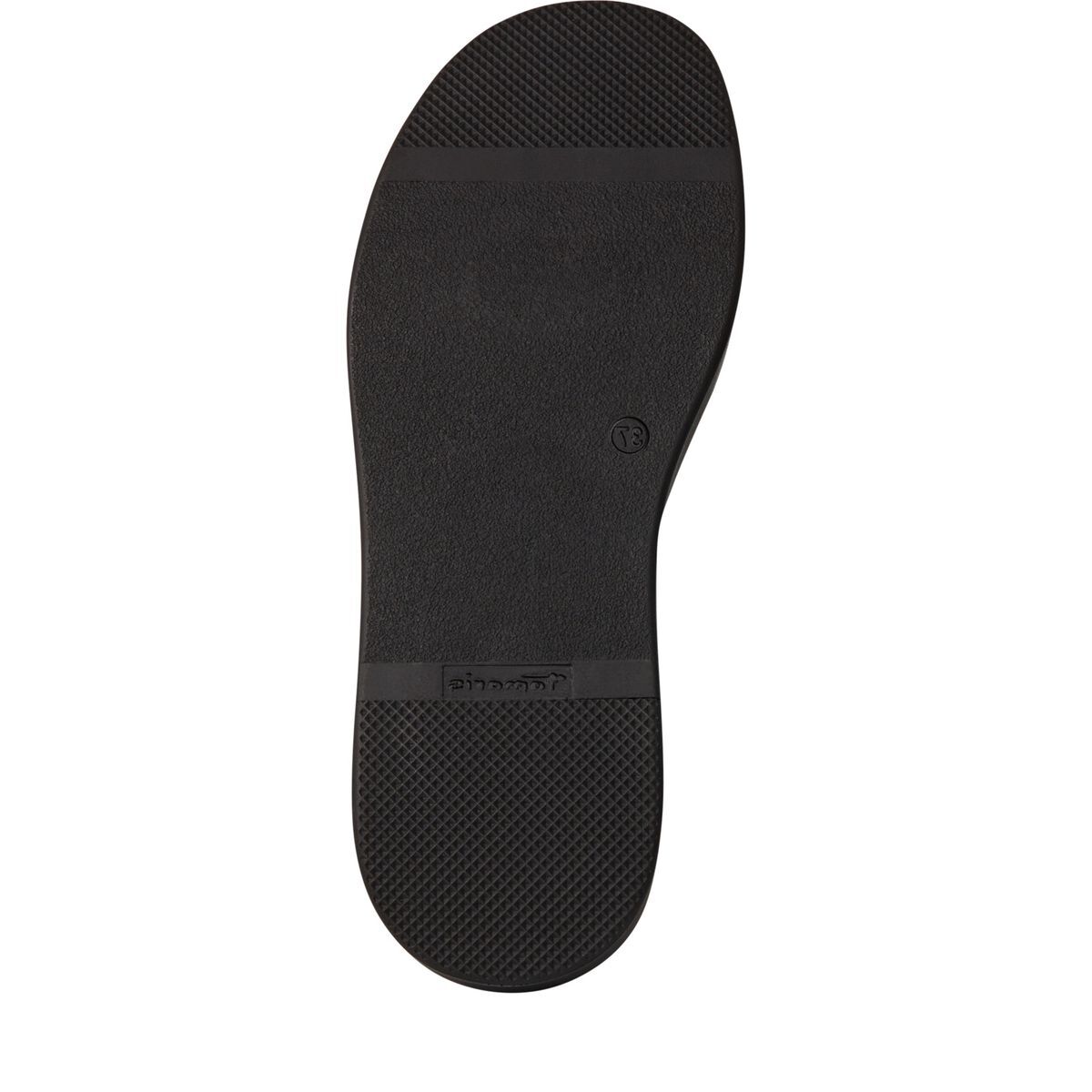 Sandale à talon en cuir noir, TAMARIS